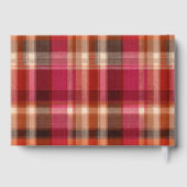 Custom Guest Book Gingham Style Vacation Rentals Gästebuch (Rückseite)