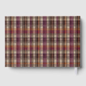 Custom Guest Book Gingham Style Vacation Rentals Gästebuch (Rückseite)