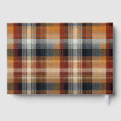 Custom Guest Book Gingham Style Vacation Rentals Gästebuch (Rückseite)