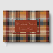 Custom Guest Book Gingham Style Vacation Rentals Gästebuch (Vorderseite)