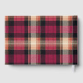 Custom Guest Book Gingham Style Vacation Rentals Gästebuch (Rückseite)