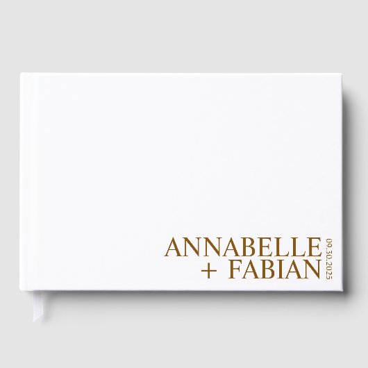 Custom Guest Book, Personalisiert Luxury Wedding G Gästebuch (Vorderseite)