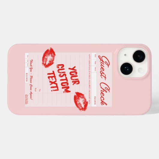 Custom Guest Karo Personalisiert Quote Red Poster Case-Mate iPhone Hülle (Rückseite (Horizontal))