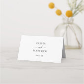 Custom Guest Name White Wedding Platzkarte (Rückseite)
