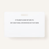 Custom Guide Dog Service Dog Photo ID Badge Ausweis (Rückseite)