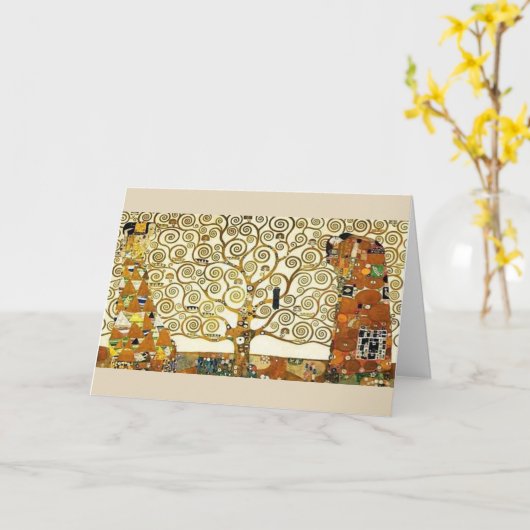 Custom. Gustav Klimt. Baum des Lebens. Karte (Gelbe Blume)