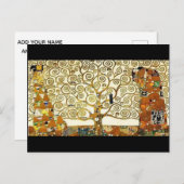 Custom. Gustav Klimt. Baum des Lebens. Postkarte (Vorne/Hinten)