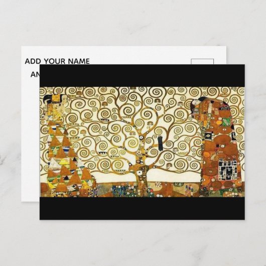 Custom. Gustav Klimt. Baum des Lebens. Postkarte (Vorne/Hinten)