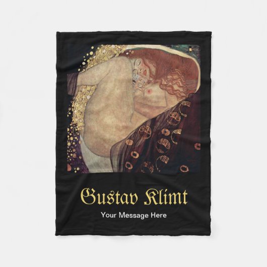 Custom Gustav Klimt Danae berühmtes Malgeschenk Fleecedecke (Vorderseite)