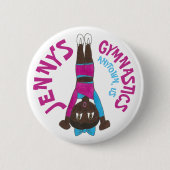 Custom Gymnastics Academy Gym Gymnast Tumbling Button (Vorderseite)