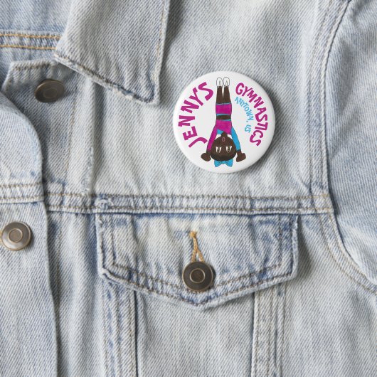 Custom Gymnastics Academy Gym Gymnast Tumbling Button (Beispiel)