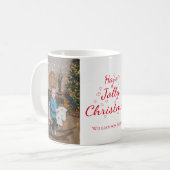 Custom haben ein Jolly Weihnachts-Foto Kaffeetasse (Vorderseite Links)