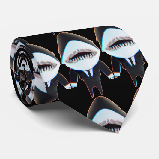 Custom Hai tuxedo klassische schwarze Sonnenbrille Krawatte (Gerollt)