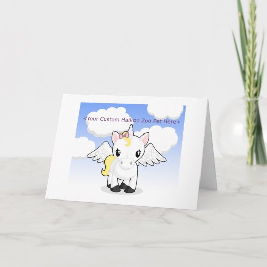 Custom Haikoo Zoo Greeting Card (Leere) Karte (Vorderseite)