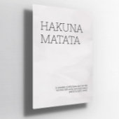 Custom Hakuna Matata Self-Liebe Wall Poster