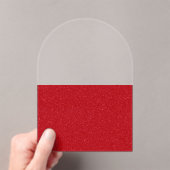 Custom Half Tomato Red Noise Acrylic Invitation Acryleinladungen (Insitu (Handheld))