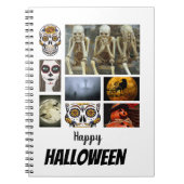 Custom Halloween 8 Foto Collage Notizblock (Vorderseite)