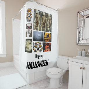 Custom Halloween 8 Photo Collage   Duschvorhang