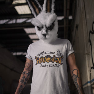 Custom Halloween Annual Party Skelett T-Shirt