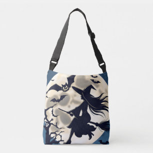 Custom Halloween Bags, Womens Hexenriding Broom Tragetaschen Mit Langen Trägern