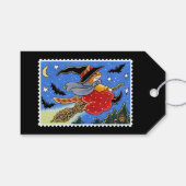 Custom Halloween Cat Hexenstift Geschenkanhänger (Vorderseite (Horizontal))