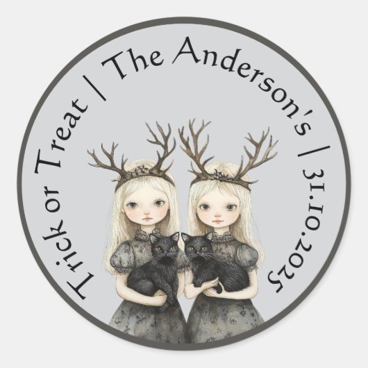 Custom Halloween Creepy Child Sticker (Vorderseite)