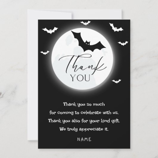 Custom Halloween Dankeskarte (Vorderseite)