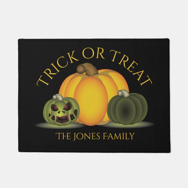 Custom Halloween Doormat mit Pumpkins Fußmatte (Vorderseite)