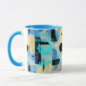 Custom Halloween - Electrical Cyan Bat Night Roast Tasse (Links)