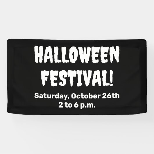 Custom Halloween Festival Spooky Banner (Horizontal)