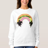 Custom Halloween "Free the Booos" Spooky Rainbow  Sweatshirt (Vorderseite)