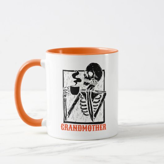 Custom Halloween Großmutter Skelett trinken Tasse (Links)