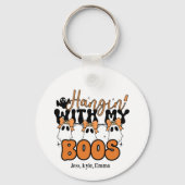 Custom Halloween Hangin' mit meinen Boos Schlüsselanhänger (Vorderseite)