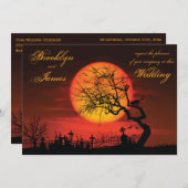 Custom Halloween Hochzeitsnacht Einladung (Vorne/Hinten)