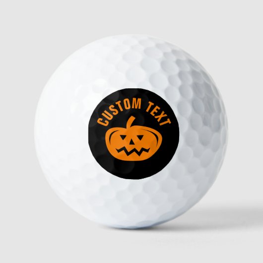 Custom Halloween Kürbiskopf Golf Ball Set Geschenk (Vorderseite)