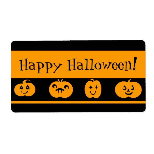 Custom Halloween Leckerei Bag Labels (Vorne)