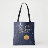 Custom Halloween Mathe Wizard Pumpkin Pi Teacher Tasche (Vorderseite)