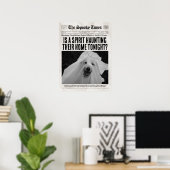 Custom Halloween Newspaper Wall Art Ghost Sighting Poster (Heimbüro)