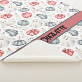 Custom Halloween Niedlich Ghost Bone Candle Pumpki Sherpadecke (3/4)