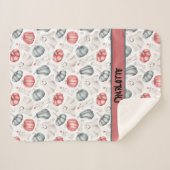 Custom Halloween Niedlich Ghost Bone Candle Pumpki Sherpadecke (Vorderseite (Horizontal))