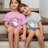 Custom Halloween Niedlich Ghost Girls Sweatshirt o T-Shirt