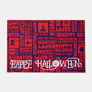 Custom Halloween Niedlich Spooky Whimsical Red Fußmatte