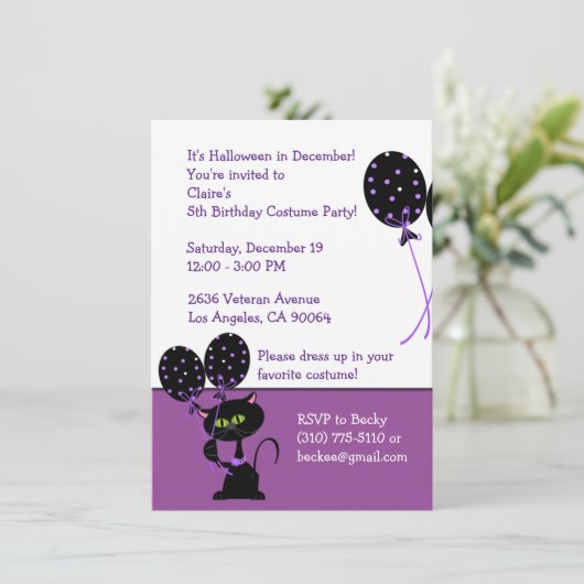 Custom Halloween Party Einladung (Stehend Vorderseite)