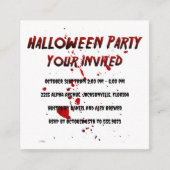 Custom Halloween-Party Einladung Pyscho (Vorderseite)