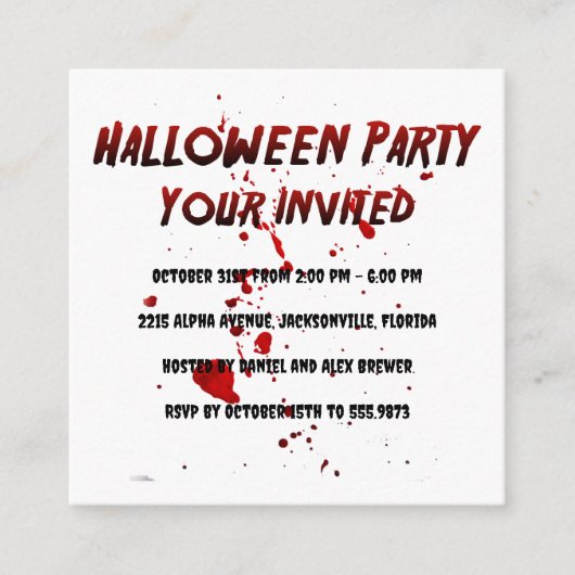 Custom Halloween-Party Einladung Pyscho (Vorderseite)