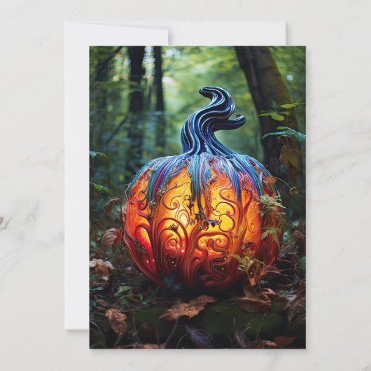 Custom Halloween-Party Extravagant Pumpkin Einladung (Vorderseite)