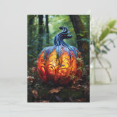 Custom Halloween-Party Extravagant Pumpkin Einladung (Stehend Vorderseite)