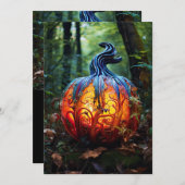 Custom Halloween-Party Extravagant Pumpkin Einladung (Vorne/Hinten)
