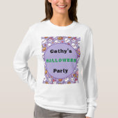 Custom Halloween-Party Ghosts and Pumpkins Shirt (Vorderseite)