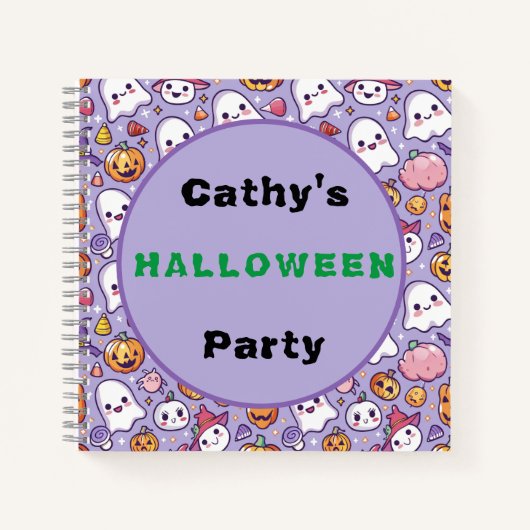 Custom Halloween-Party Ghosts & Pumpkins Notebook Notizblock (Vorderseite)